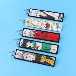Llavero de tela con etiqueta tejida de <span class=keywords><strong>anime</strong></span> Inuyasha, llavero de tela Gintama, accesorio de oficina de <span class=keywords><strong>Soul</strong></span> <span class=keywords><strong>Eater</strong></span> - Product Image 2