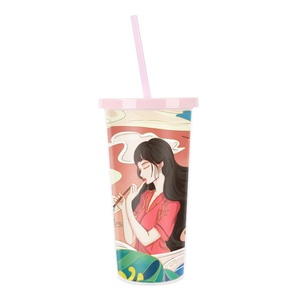 Wholesale New Style 24oz Boba Tea <b>Cup</b> Disposable PP <b>Plastic</b> Tea <b>Cups</b> Hot Sell in USA Europe - Product Image 1