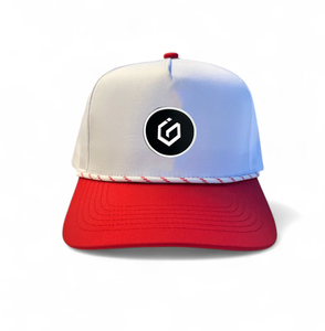 Casquette de baseball à visière incurvée brodée avec logo personnalisé, design bicolore à 5 panneaux pour homme, polyester et élasthanne, chapeau de golf perforé pour le sport - Product Image 3
