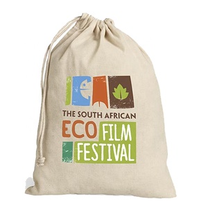 Sac en toile en coton 6oz, Logo personnalisé de haute qualité, petit sac à cordon, sac cadeau - Product Image 3