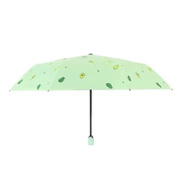 Goedkope Hot Selling 21 Inch Reis Draagbare Fruit Aardbei Citroen 3-Opvouwbare Paraplu Uv Bescherming Waterdichte Automatische Paraplu