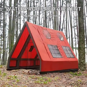 Nhà máy thiết kế mới tùy chỉnh bốn mùa hai lớp mùa đông Lều bơm hơi 100% không thấm nước không khí Màu Đỏ hai phòng ngủ một phòng khách - Product Image 1