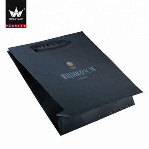 Sac à main en papier personnalisé avec logo, sac cadeau, Crown Win, noir mat, imperméable, publicitaire, shopping, recyclable - Product Image 5