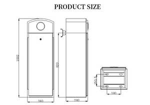 Barriera Automatica Elettrica HCW per Parcheggi, Mini Barriera a Braccio da 2m <span class=keywords><strong>in</strong></span> Acciaio Inox, Leggera, per Parcheggi Privati e Pubblici - Product Image 3