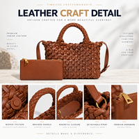 Sac fourre-tout pour femme avec logo personnalisé, sacs à main 2-en-1 en cuir PU tressé pour femme, grande capacité, sac à bandoulière, vente en gros