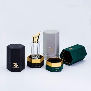 Caja de Regalo de Cartón Rígido Hexagonal de Lujo Personalizada con Inserto de Espuma para Perfume y Cosméticos - Product Image 2