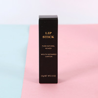 Boîte à gloss à lèvres en marbre noir mat personnalisée, emballage de marque privée pour cosmétiques, papier artistique, laminage mat, gaufrage, dossier