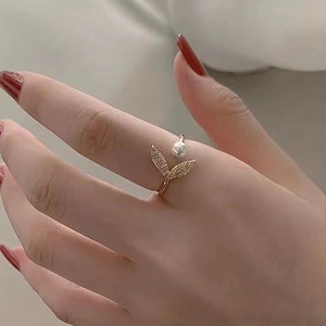 Support de bague en argent S925 version T avec perles de 7-10 mm, accessoires de perles DIY et décoration en argent pour bague 1885 - Product Image 3