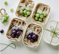Bougie parfumée en forme de raisin, en cire de soja, vert et violet, en gros, pour cadeau, mariage, OEM