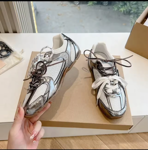 Chaussures décontractées de luxe pour femmes, baskets de sport respirantes en cuir véritable, chaussures de course et de marche pour hommes en plein air - Product Image 6