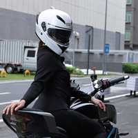 Casque de moto blanc homologué DOT, protection ABS, casque de course personnalisé pour hommes et femmes adultes