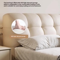 Vente en gros de meubles de chambre à coucher minimalistes et modernes, lit de luxe king-size, rembourrage en cuir, style doux, double, bois de bonne qualité