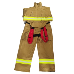 Traje de Bombero EN 469 OEM Ayon Khaki, Equipo de Protección contra Incendios de Aramida, Traje Resistente al Fuego para Bomberos, Rescate Estructural DRD, Rescate Rápido - Product Image 1
