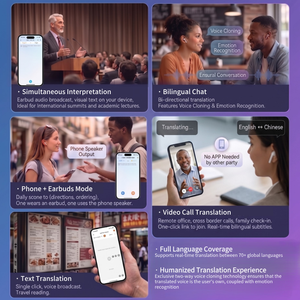 Traduttore Intelligente AI Portatile Offline in Tempo Reale con Oltre 70 Lingue, Dispositivo con App per Smartphone e <span class=keywords><strong>Software</strong></span> - Product Image 2