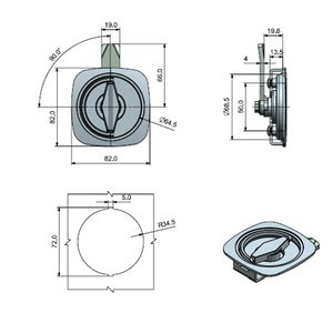 Zinc Diecast Fire Hose Cabinet Round <b>Lock</b> <b>Tool</b> <b>Box</b> T Bar Handle <b>Lock</b> - Product Image 4