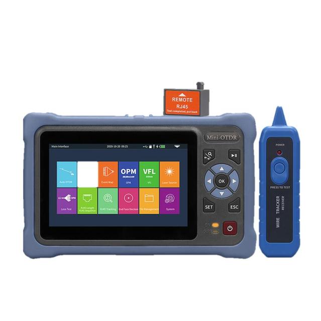 Otdr Fiber Tester Mini  9 in  1310/1550nm 24/22dB Fiber Optic Reflectometer Touch Screen VFL OPM Event Map Ethernet