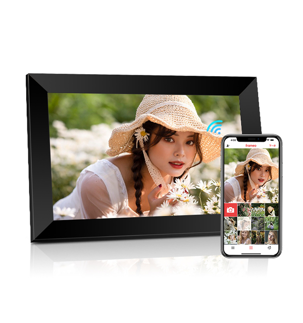 NEW Black 10 .1 Inch HD 1280*800 Digital Frame WiFi Built-in16GB Digital Photo and Video Frame Vphoto APP
