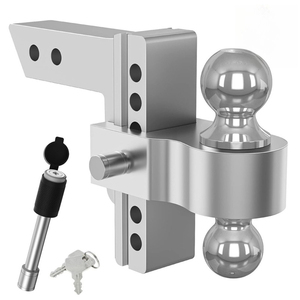 Bras de remorque universel réglable en alliage d'aluminium de 6 pouces avec base de verrouillage pour bouche carrée de 2 pouces - Product Image 1