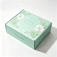 Boîte d'expédition en carton ondulé pour fleurs avec votre logo, en matériaux recyclés, pour l'emballage de roses et de tulipes, pour la livraison de fleurs