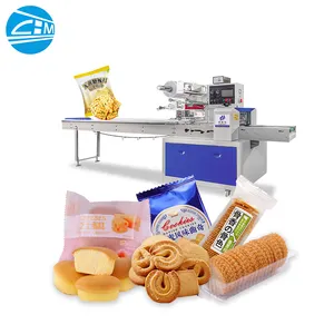Automatique tasse gâteau Sandwich Biscuits muffin Tiramisu Macaron Biscuits Bouffées Emballage Machine D'emballage Machines