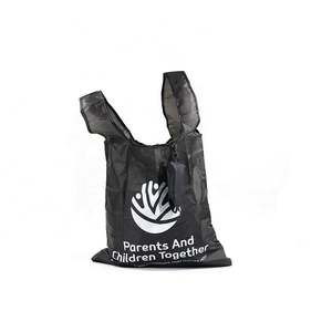 Promotional Portable Polyester Vest Bag Custom Folding Hand Bag Polyester Foldable Shopping <b>Tote</b> Bag in Pouch - Product Image 3
