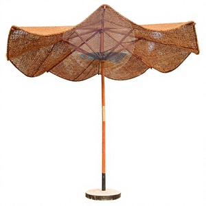 Sombrilla de Fibra de Coco Natural Increíble con Calidad Premium Ecológica de 280 cm de Diámetro para Uso en Jardín por COCO HITECH - Product Image 1