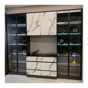 Nhỏ hiện đại tủ rượu với khung nhôm cửa kính cho khách sạn nhà bếp phong cách Đồ nội thất cho phòng khách tủ lạnh rượu vang - Product Image 1
