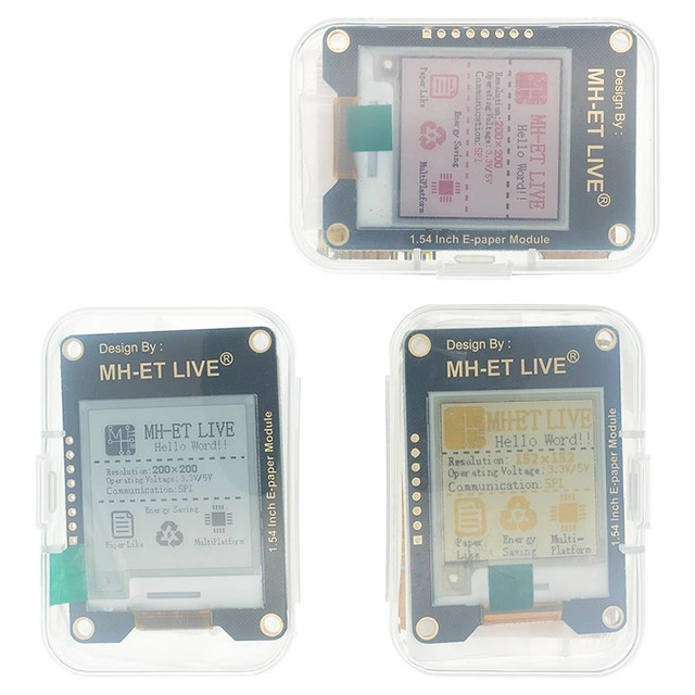 MH-ET LIVE 1.54 Inch Epaper Module E-paper E-Ink EInk Display Screen SPI Support Global/Part For Arduino STM ESP32