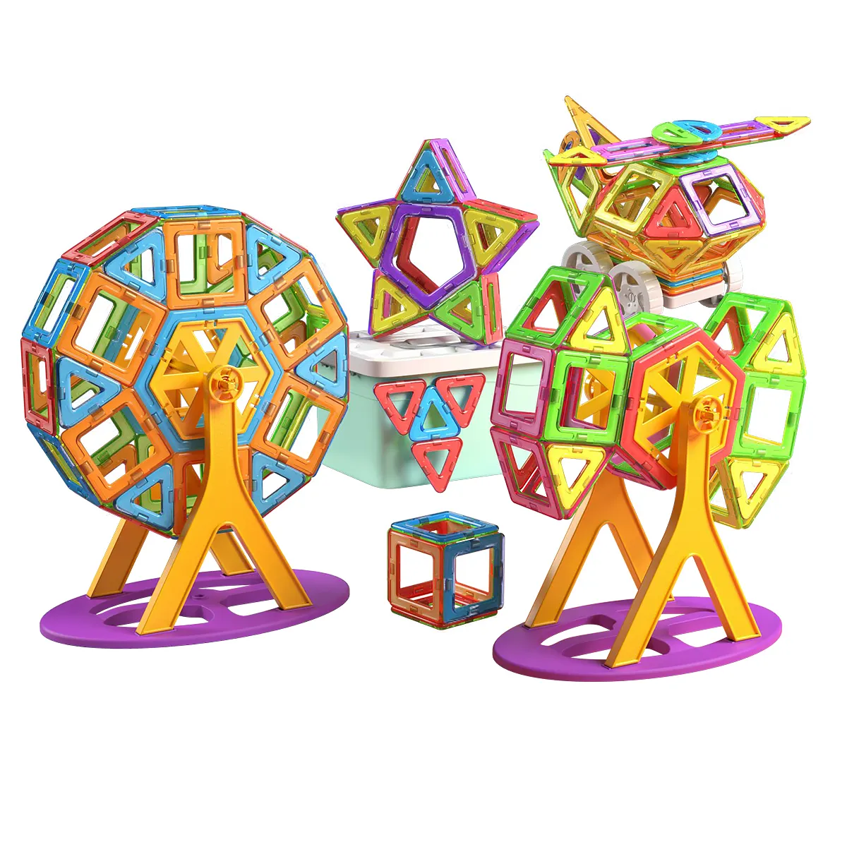 शैक्षिक चुंबकीय खिलौने 3D निर्माण चुंबक बिल्डिंग ब्लॉक्स बच्चों के लिए सेट Juguetes चुंबकीय टाइल्स