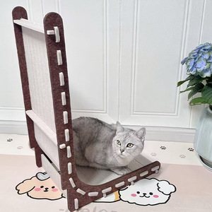 Griffoir pour chat en forme de L, litière pour chat tout-en-un, feutre résistant aux rayures, résistant à l'usure, jouets anti-rayures - Product Image 4