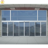 Porte de magasin à double vitrage sur mesure avec serrure de sécurité pour entrée de bâtiment de bureaux