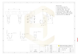 Bornes à sertir en laiton HC-XH-T XH-PT, connecteur <span class=keywords><strong>de</strong></span> fil à pas <span class=keywords><strong>de</strong></span> 2,5 mm pour connexion fil-circuit imprimé - Product Image 2