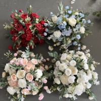 50cm diameter teal bruiloft kunstbloemenbal roos hortensia bloemstuk voor gangpaddecoratie & achtergronddecoratie voor feesten