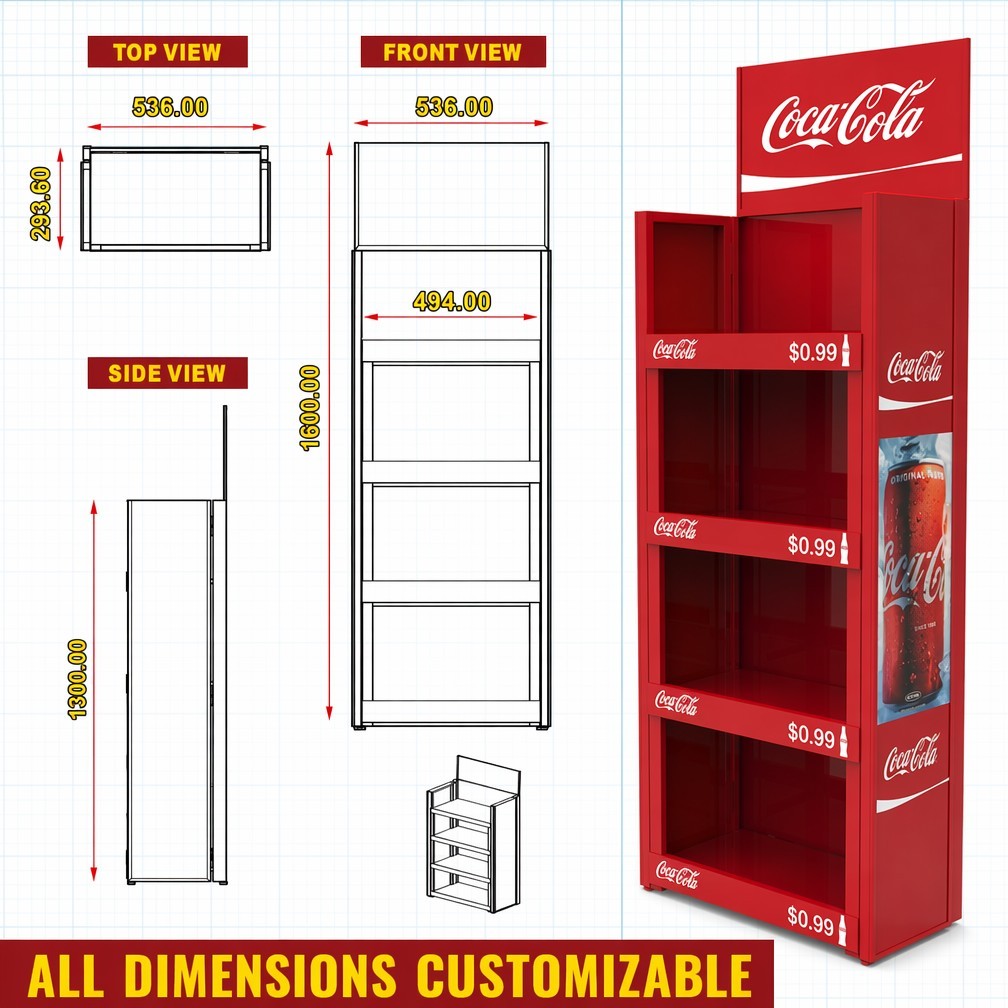 Apache Custom Metal Figure Display Rack Countertop Spinning 4-Tier Pop Mart Toy Organizer OEM for Blind Box Retail Store OEM ODM — view 4