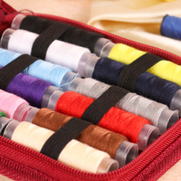 Kit de couture de Noël 65 pièces : Gamme complète d'outils de couture essentiels, coffret cadeau portable pour aiguilles et fils, idéal pour la maison et les vacances