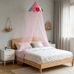 <span class=keywords><strong>Moustiquaire</strong></span> colorée en gros pour <span class=keywords><strong>lit</strong></span> d'enfant, rideau de <span class=keywords><strong>lit</strong></span> suspendu en forme de dôme arc-en-ciel avec pétales décoratifs, installation facile - Product Image 2
