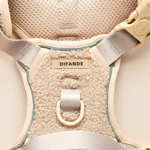 Kekang anjing bulu Teddy nyaman, rompi hewan peliharaan Logo kustom bantalan lembut tanpa tarik penyesuaian gaya musim dingin tali nilon - Product Image 6