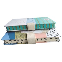 Carnet de notes A5 personnalisé en cuir à couverture rigide avec reliure spirale et feuilles mobiles, couleurs rose et violet pour étudiants