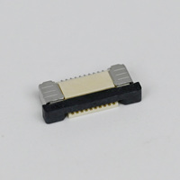 Conector FPC de 1.0 mm de paso, horizontal, SMT, contacto superior, inferior, vertical, 4-30 pines, 2.5 mmH, PCB flexible, tipo pull-type
