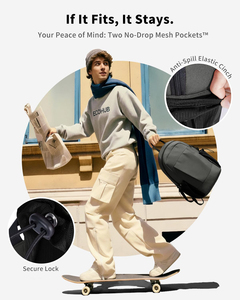 Mochila de lujo con cremallera antirrobo RFID para hombre y mujer, mochila de viaje ligera resistente al agua, soporte para llaves, 9 bolsillos - Product Image 4