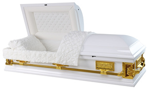 URD-A012 Bara e Cofano Funebre in Legno Duro, Durevoli ed Ecologici, Stile Americano con Interni in Velluto Bianco per <span class=keywords><strong>Onoranze</strong></span> <span class=keywords><strong>Funebri</strong></span> - Product Image 4