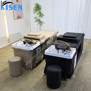 Kisen No Plumbing <b>Bed</b> Shampoo Head Spa Furniture with Water Storage <b>Heater</b> Water Circulation Fumigation Hair Treatment Bowl - Product Image 6