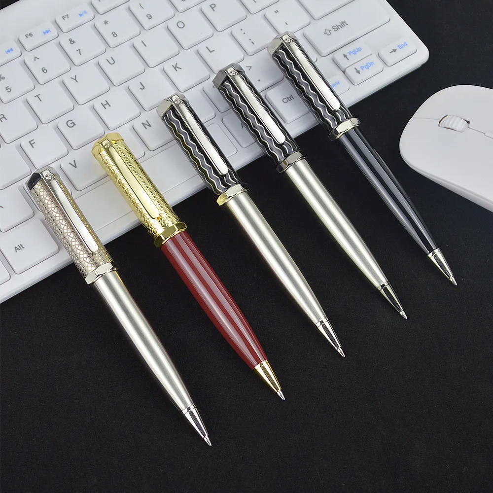 Factory supply high quality metal ball pen embossing logo custom copper pen