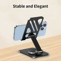 Nouveau Support de Téléphone Portable Métallique Pliable et Réglable à Rotation 360° pour Bureau 2023