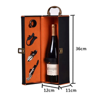 Caja de Regalo de PU con Asa para Botellas de Vino, Accesorios para Botellas de Licor, Whisky y Vino, Estilo Vintage, MOQ Bajo, Venta al por Mayor