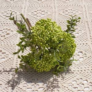 Flor artificial Hortensia Fruta 3 Ramas Avena Fruta Uva Fruta Muebles falsos Vestido suave Decoración de la boda Regalo de San Valentín - Product Image 4