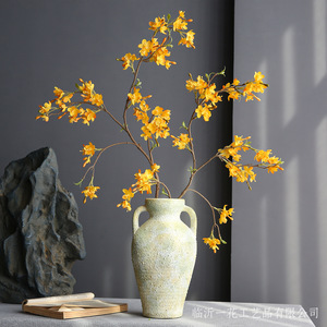 Flores Artificiales de Forsythia de Yihua Floral Art, Flores de Seda Amarillas, Decoración del Hogar, Estilo Wabi Sabi, Decoraciones de Invierno - Product Image 1