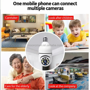 Mooncrown <span class=keywords><strong>V380</strong></span>-1 Cámara de Seguridad Inteligente para el Hogar, Mini Cámara Wifi, Cámara IP Inalámbrica P2P, Lámpara <span class=keywords><strong>VR</strong></span> Panorámica de 360 Grados, Cámara con Bombilla WIFI - Product Image 3