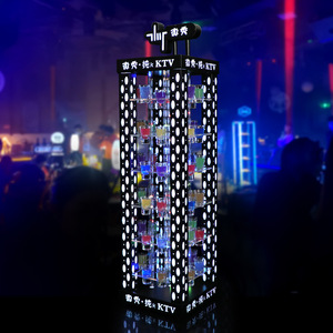 Illuminated Cocktail Glass Holder Stainless Steel Multi Tiered For Bar KTV Nightclub Party Display Rack - Product Image 2