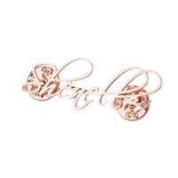 Venta directa de fábrica nombre solapa pines insignia al por mayor carta Metal artesanía bolsa traje decorar broche personalizado Metal pines con nombre